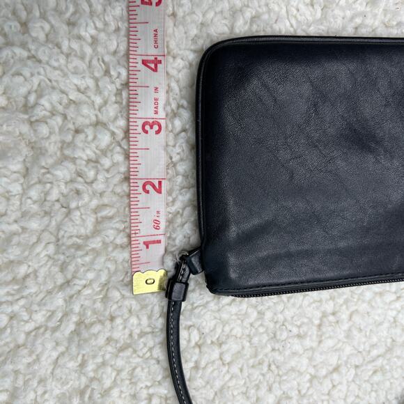 Black Small Faux Leather Wristlet - Picture 6 of 7